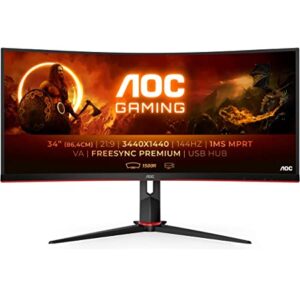 Écran 21:9 ou 16:9 / Quel est le meilleur ?-AOC Écran gaming incurvé ultrawide CU34G2X_