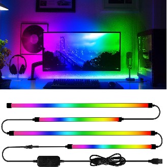 LED immersives : l’immersion ultime pour votre PC-Bande LED RGBIC pour Écran PC - Kit de Rétroéclairage