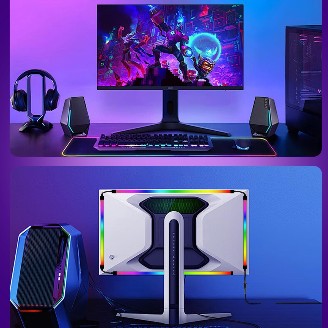 LED immersives : l’immersion ultime pour votre PC-Bande LED RGBIC pour Écran PC - Kit de Rétroéclairage2