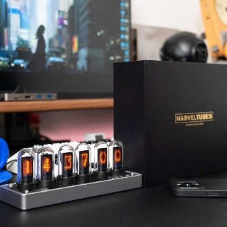 Horloge à tubes IPS : Le gadget Cyberpunk ultime-Lonyiabbi Horloge Simulée à Tubes Nixie_2