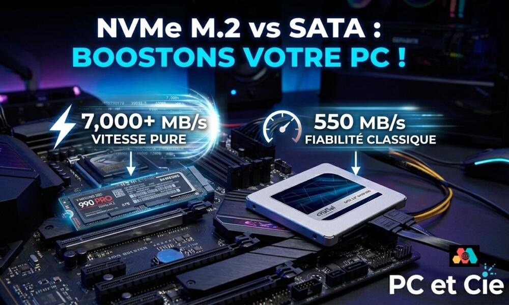 SSD NVMe ou SATA pour booster vitesse pc