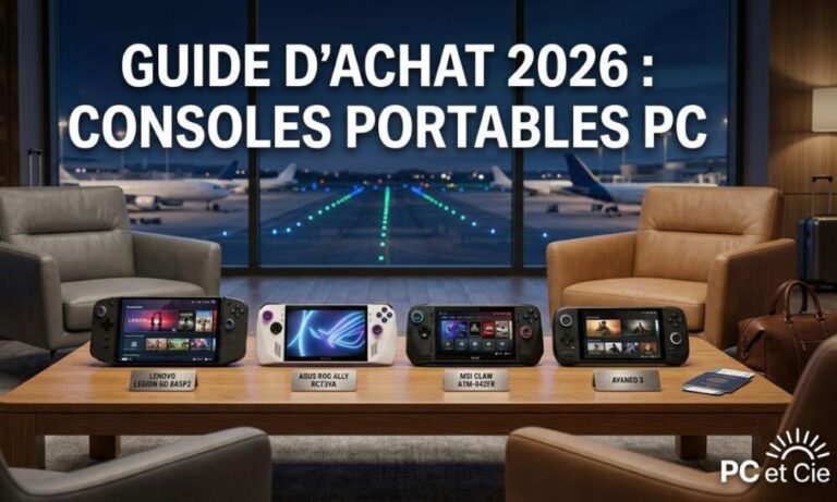 Comparatif des consoles portables PC Lenovo Legion Go, ASUS ROG Ally, MSI Claw et AYANEO 3 sur l'établi PC et Cie